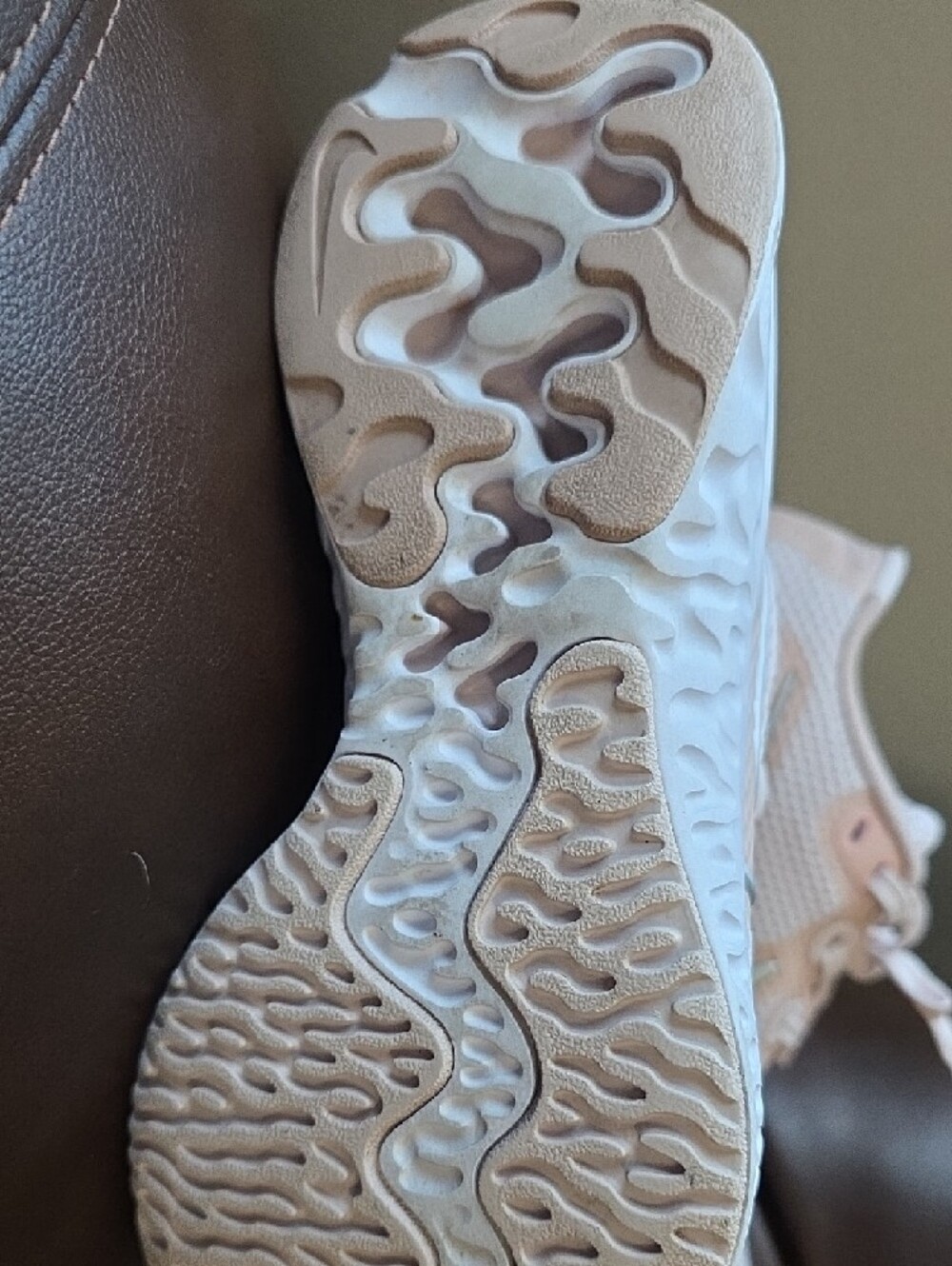 Nike Women’s React Running Sneakers - Pale Pink - Picture 2 of 3